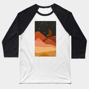 Moon Mountain Desert Colors Celestes Studio© Baseball T-Shirt